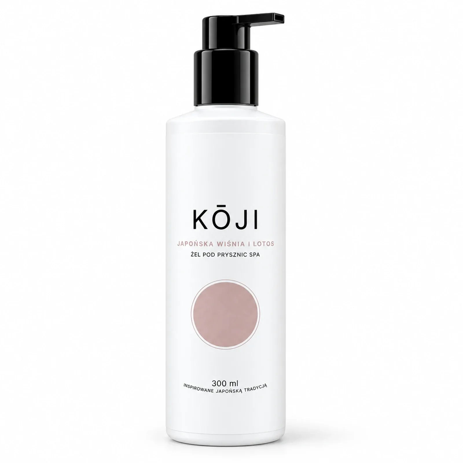 Żel pod prysznic Kōji 300 ml z pompką, na białym tle