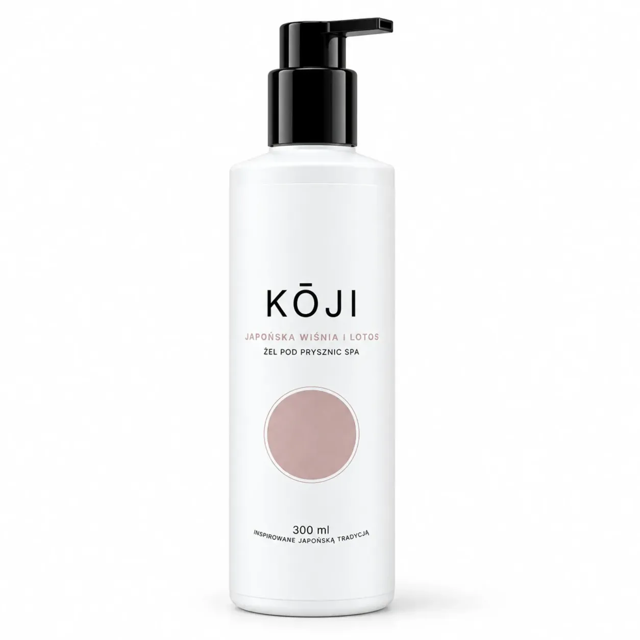 Żel pod prysznic Kōji 300 ml z pompką, na białym tle